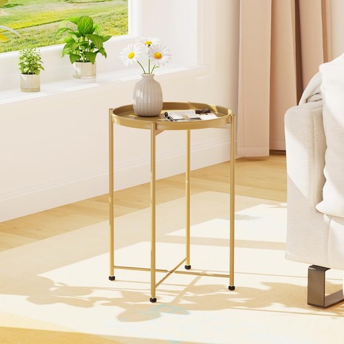 Small side table - side, gold