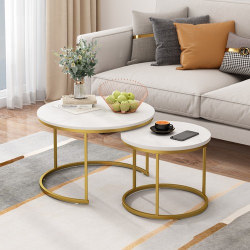 2pcs round end side table - 2pcs,