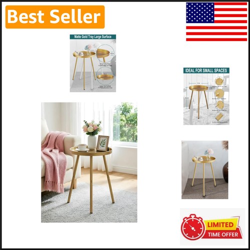 Stylish small gold end table - gold,