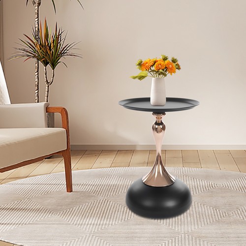 Round side table metal sofa - round,