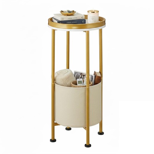 Small round side table with - small,