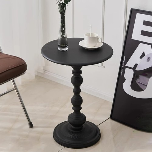 Pedestal metal round side - round,