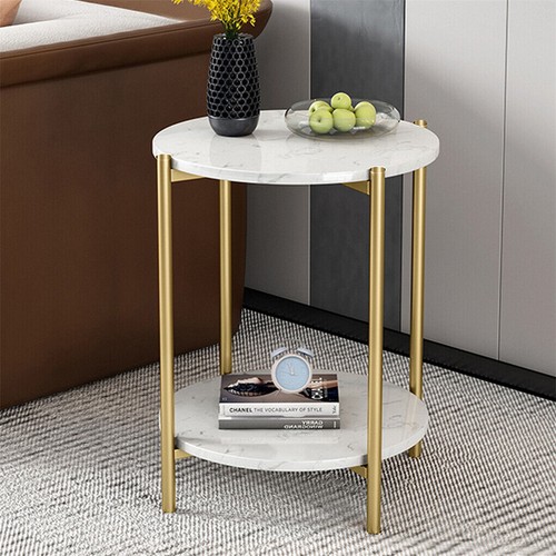 Gold round side end - round,