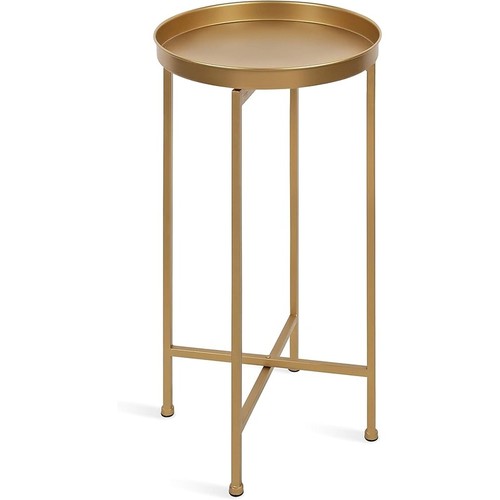 Black gold end table - black,
